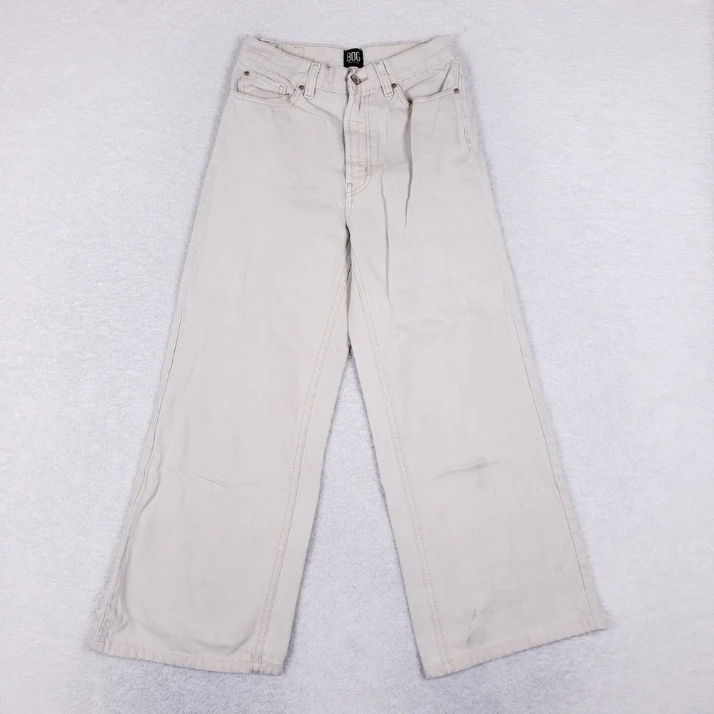 BDG High Wide High Rise Jeans‎ Womens 27 Tan Wide Leg Skate Boho Chic